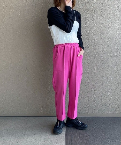 feepur by saya(フェピュールバイサヤ)の「ギャザービスチェsetリブロンTee(Tシャツ/カットソー・レディース・グレー/ブラック/グリーン/オフホワイト・MEDIUM)」の20枚目の写真