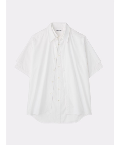 SOFTHYPHEN（ソフトハイフン）の「DOUBLE FRONT OVER SIZED SIGNATURE S/S SHIRT（シャツ/ブラウス・メンズ・ホワイト/サックスブルー・01/02/03）」の2枚目の写真