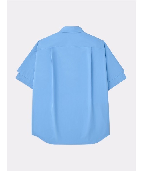 SOFTHYPHEN（ソフトハイフン）の「DOUBLE FRONT OVER SIZED SIGNATURE S/S SHIRT（シャツ/ブラウス・メンズ・ホワイト/サックスブルー・01/02/03）」の6枚目の写真