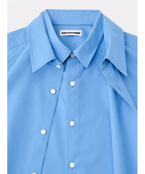 SOFTHYPHEN（ソフトハイフン）の「DOUBLE FRONT OVER SIZED SIGNATURE S/S SHIRT（シャツ/ブラウス・メンズ・ホワイト/サックスブルー・01/02/03）」の5枚目の写真