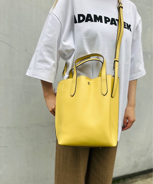 Legato Largo（レガートラルゴ）の「Legato Largo / かるいかばん　縦型２ＷＡＹトート / LG-P0117（トートバッグ・レディース・ブラック/アイボリー/オリーブ/ライトブルー/ベージュ/ラベンダー/イエロー/キャメル/ベージュ系その他・ONESIZE）」の8枚目の写真