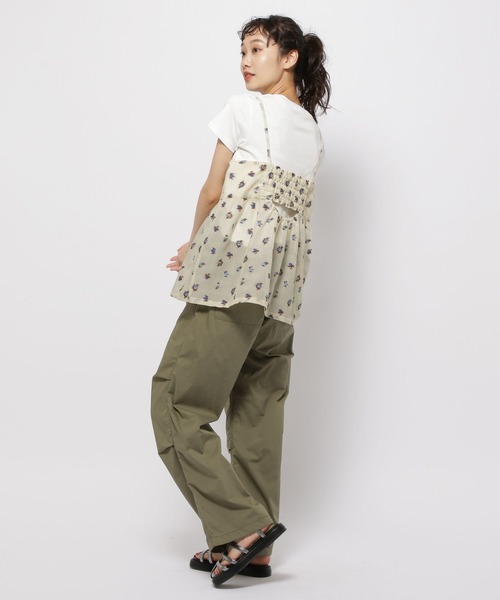 niko and...(ニコアンド)の「ジャガードペプラムキャミソール(キャミソール・レディース・ブラック/アイボリー・FREE)」の5枚目の写真