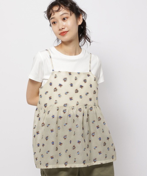 niko and...(ニコアンド)の「ジャガードペプラムキャミソール(キャミソール・レディース・ブラック/アイボリー・FREE)」の8枚目の写真