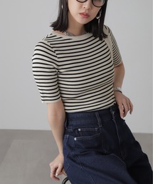 FREE'S MART | ◆［洗える］マシンウォッシャブル前後2WAY5分袖リブニット(ニット/セーター)