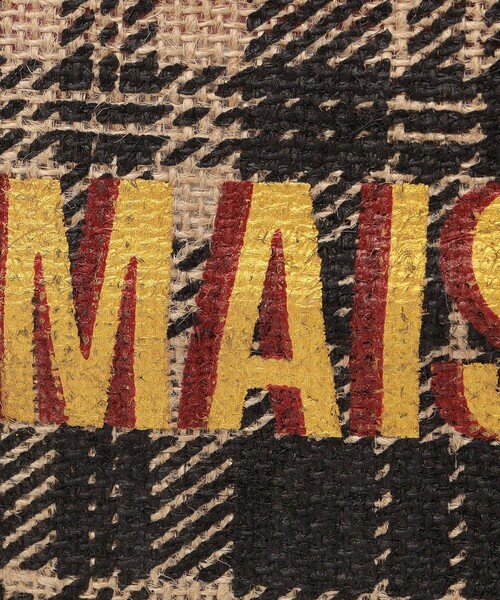 MAISON BENGAL(マイソンベンガル)の「MAISON BENGAL: チェック柄 ジュート トート バッグ(トートバッグ・レディース・ブラック/ダークグレー・ONE SIZE)」の8枚目の写真