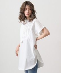 LOVERS‘ LANE45（ラバーズレインフォティファイブ）の「チュニック ブラウス ロング シャツ（シャツ/ブラウス）」