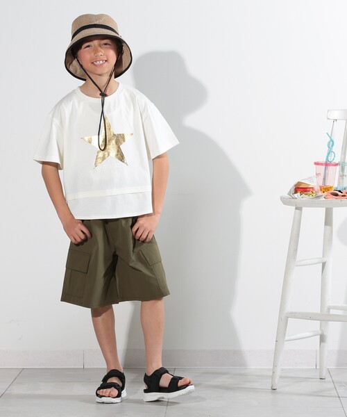 SHOO・LA・RUE（シューラルー）の「◆【親子リンク】日よけ付きHAT（ハット・キッズ・ベージュ/ブラック・99）」の3枚目の写真