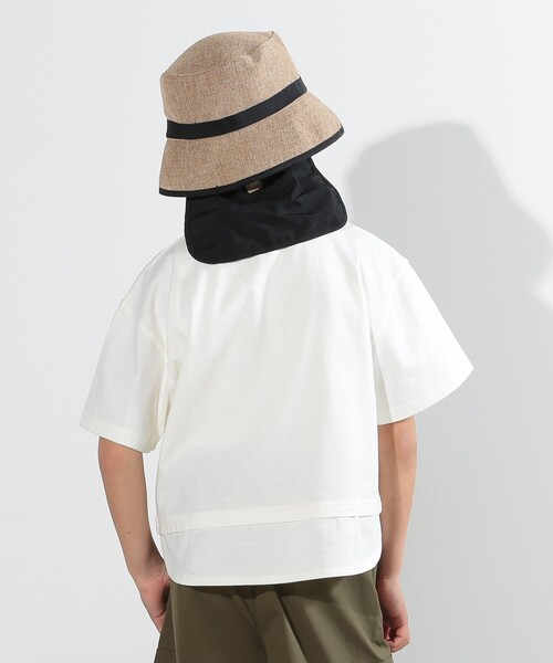 SHOO・LA・RUE（シューラルー）の「◆【親子リンク】日よけ付きHAT（ハット・キッズ・ベージュ/ブラック・99）」の5枚目の写真