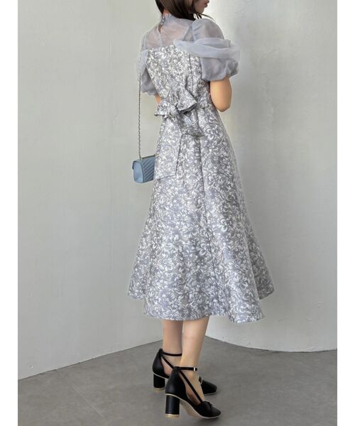 dazzlin（ダズリン）の「シアーベールジャカードワンピース（ドレス