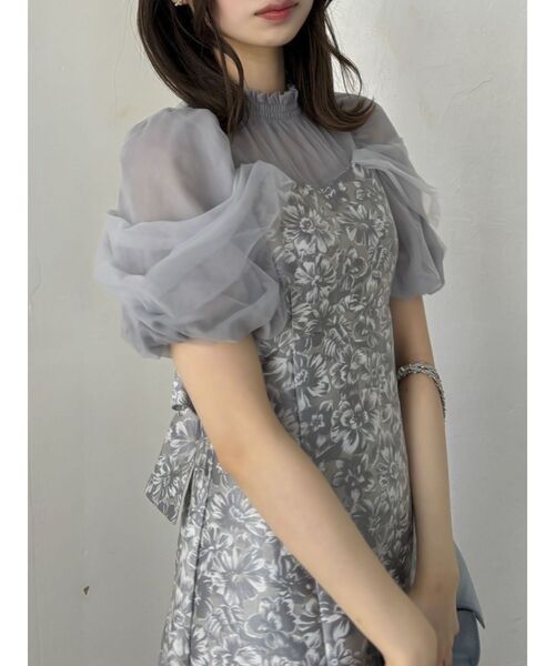 dazzlin（ダズリン）の「シアーベールジャカードワンピース（ドレス