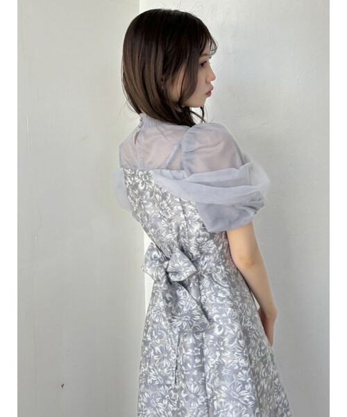 dazzlin（ダズリン）の「シアーベールジャカードワンピース（ドレス