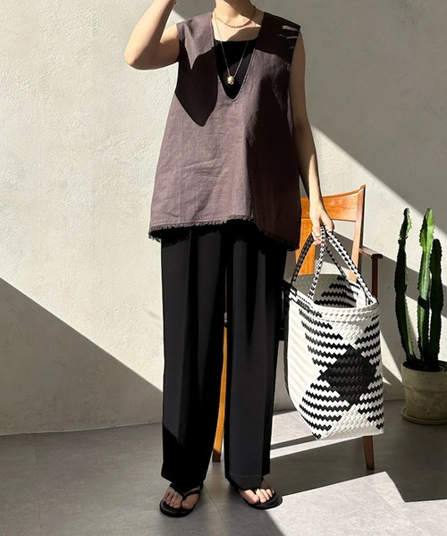 DouDou（ドゥドゥ）の「リネンショルダータックベスト（ベスト）」 - WEAR