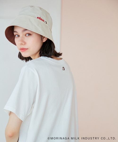 ROPE' PICNIC(ロペピクニック)の「【Pino meets ROPE' PICNIC】PinoロゴひんやりTシャツ(Tシャツ/カットソー・レディース・ホワイト/ダークブラウン/ベージュ・38)」の9枚目の写真