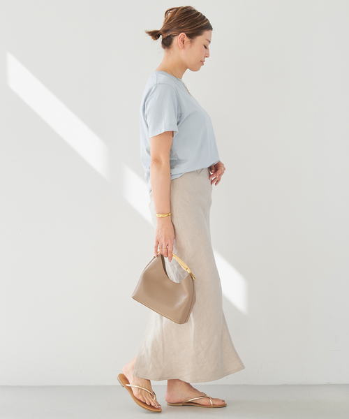 Deuxieme Classe（ドゥーズィエムクラス）の「Mme.CREW Tシャツ（Tシャツ/カットソー・レディース・カーキ/スカイブルー/ベージュ・FREE）」の17枚目の写真