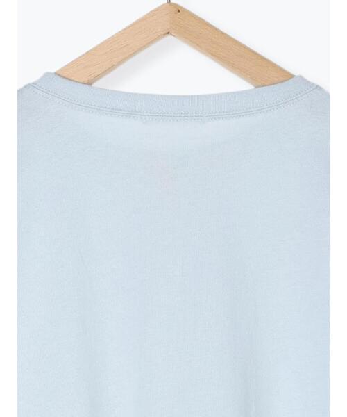 ehka sopo(エヘカソポ)の「リボンTシャツ(Tシャツ/カットソー・レディース・サックスブルー/ブラック/オフホワイト・F)」の8枚目の写真