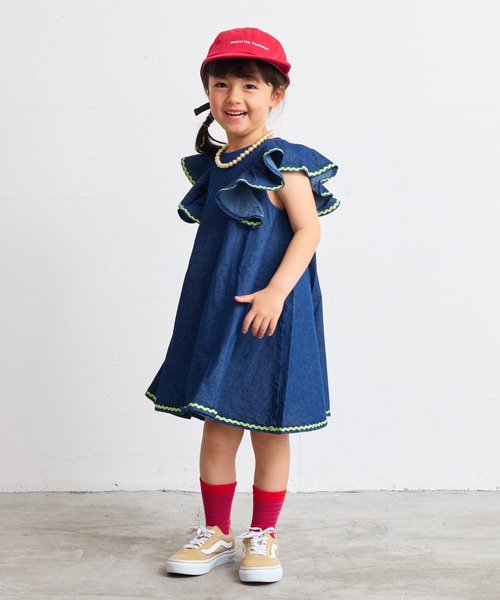 BOKU HA TANOSII（ボク　ハ　タノシイ）の「【BOKU HA TANOSII】別注 KIDSツイルキャップ（キャップ・キッズ・レッド/ピンク・54）」の3枚目の写真
