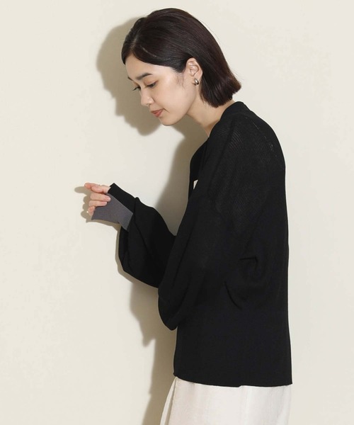 Gready Brilliant（グレディブリリアン）の「シアー配色ジップカーディガン（カーディガン/ボレロ・レディース・ホワイト/ブラック・FREE）」の22枚目の写真