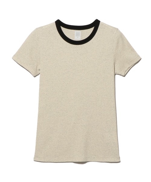 ESTNATION（エストネーション）の「GOOD PEOPLE GOOD STITCHING GOOD PRODUCT for ESTNATION / テレコハーフスリーブTシャツ（Tシャツ/カットソー・レディース・アイボリー/ブラック/レッド・FREE）」の2枚目の写真