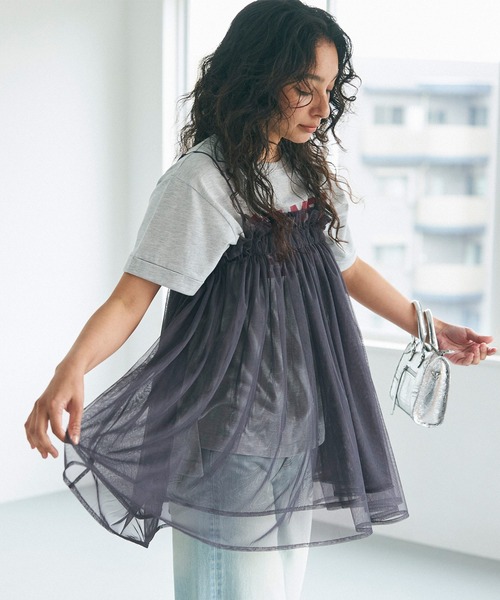 セール】チュールキャミチュニック（キャミソール）｜coca（coca