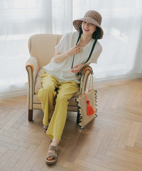 niko and...（ニコアンド）の「オリジナルフリルペーパートートバッグ（トートバッグ・レディース・ブラック/ナチュラル・0）」の21枚目の写真