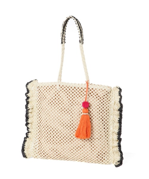 niko and...（ニコアンド）の「オリジナルフリルペーパートートバッグ（トートバッグ・レディース・ブラック/ナチュラル・0）」の19枚目の写真