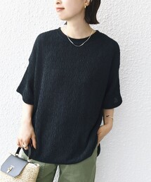 〈手洗い可能〉ランダム ブルーゼ ショート スリーブ プルオーバー