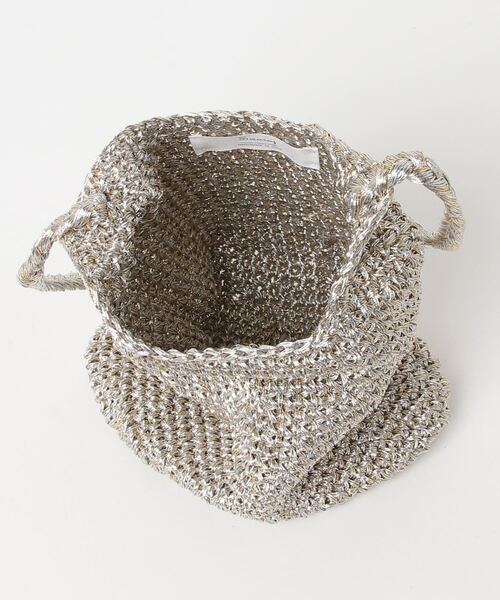 MAISON mou(メゾンムー)の「【Swaraj/スワラージ】MACRAME METALIC BAG(手編み)ワンハンドル(ハンドバッグ・レディース・ピンク系その他/その他1/ゴールド/ブラック/シルバー/ブルー・FREE)」の9枚目の写真