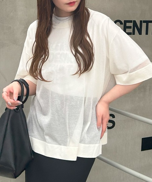 INGNI(イング)の「シアーニット(ニット/セーター・レディース・アイボリー/グレー/ブラック・M)」の13枚目の写真