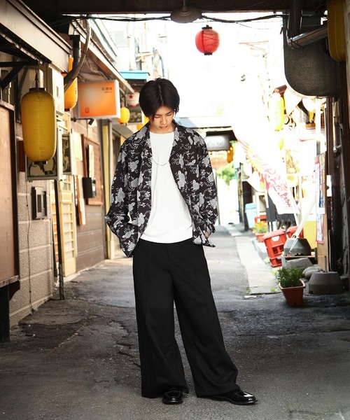 ZIP FIVE(ジップファイブ)の「【NATURE GLOBE】 総柄 オープンカラー 長袖 シャツ / 柄シャツ(シャツ/ブラウス・メンズ・ブラック/ブラック系/ライトグレー/ホワイト・MEDIUM/LARGE/X-LARGE)」の18枚目の写真