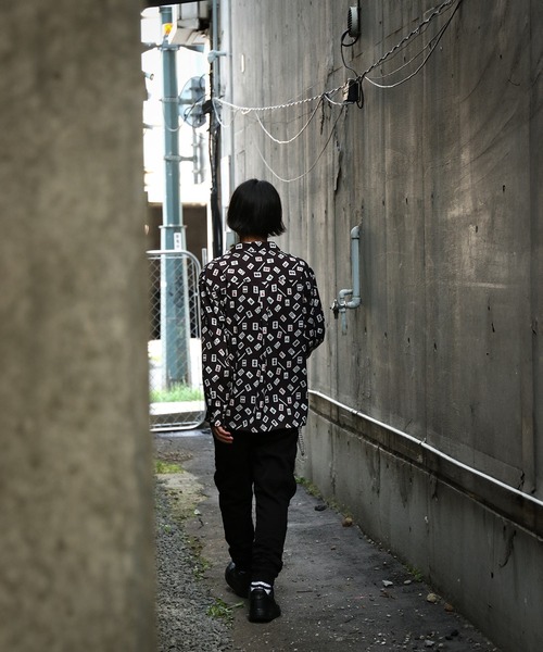 ZIP FIVE(ジップファイブ)の「【NATURE GLOBE】 総柄 オープンカラー 長袖 シャツ / 柄シャツ(シャツ/ブラウス・メンズ・ブラック/ブラック系/ライトグレー/ホワイト・MEDIUM/LARGE/X-LARGE)」の20枚目の写真
