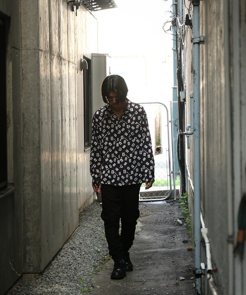 ZIP FIVE(ジップファイブ)の「【NATURE GLOBE】 総柄 オープンカラー 長袖 シャツ / 柄シャツ(シャツ/ブラウス・メンズ・ブラック/ブラック系/ライトグレー/ホワイト・MEDIUM/LARGE/X-LARGE)」の21枚目の写真