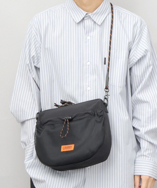 撥水加工 ナイロン フロントメッシュポケット ザイルコード ショルダー