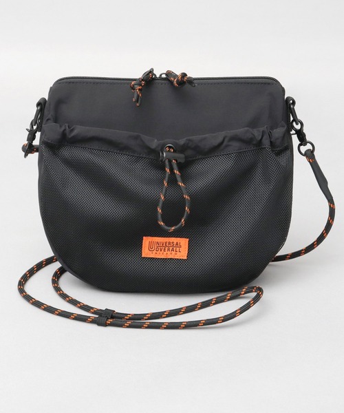 UNIVERSAL OVERALL（ユニバーサルオーバーオール）の「撥水加工 ナイロン フロントメッシュポケット ザイルコード ショルダーバッグ（ショルダーバッグ・メンズ・ブラック/ライトグレー/モカ・FREE）」の17枚目の写真