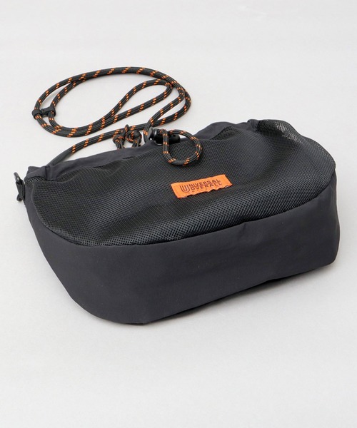 UNIVERSAL OVERALL（ユニバーサルオーバーオール）の「撥水加工 ナイロン フロントメッシュポケット ザイルコード ショルダーバッグ（ショルダーバッグ・メンズ・ブラック/ライトグレー/モカ・FREE）」の20枚目の写真