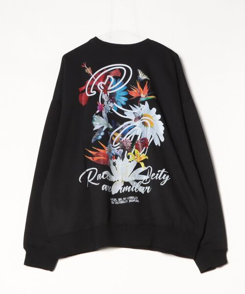 RE730(アールイーセブンサーティー)の「粋なフラワーコラージュ ワイドトレーナー(スウェット・メンズ・オフホワイト/ブラック・X-LARGE/LARGE/MEDIUM)」の5枚目の写真