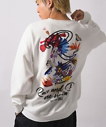 En serio TOKYO（エンソリオトーキョー）の「粋なフラワーコラージュ　ワイドトレーナー（スウェット）」