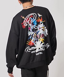 En serio TOKYO（エンソリオトーキョー）の「粋なフラワーコラージュ　ワイドトレーナー（スウェット）」