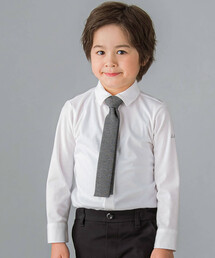 BeBe | ニットタイ付きスムースレギュラー長袖シャツ(90~140cm)(シャツ/ブラウス)