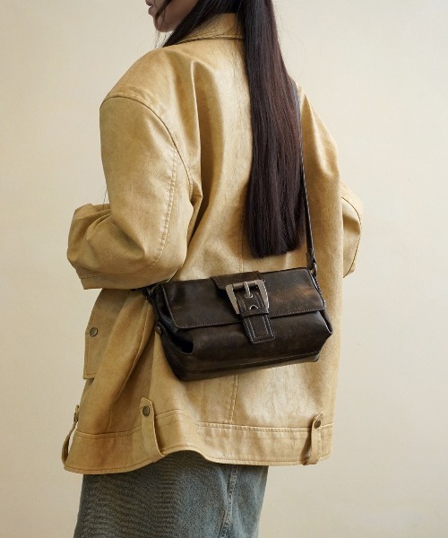セール】y2k バックル ベルト ショルダーバッグ 2way