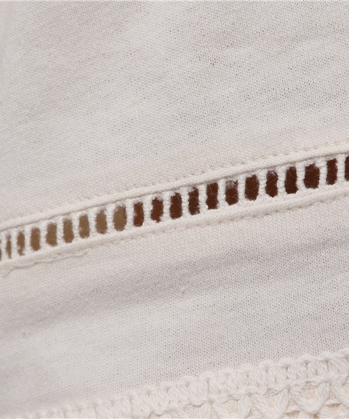 coen（コーエン）の「【Market】フリンジ7分袖カットソー（Tシャツ/カットソー・レディース・オフホワイト/オリーブ・MEDIUM/LARGE）」の10枚目の写真