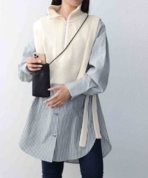 ニットドッキングシャツチュニック