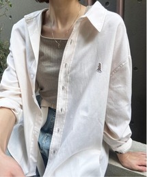 DOUBLE NAME | ミニ恐竜ワッペンオックスシャツ/ユニセックス(シャツ/ブラウス)