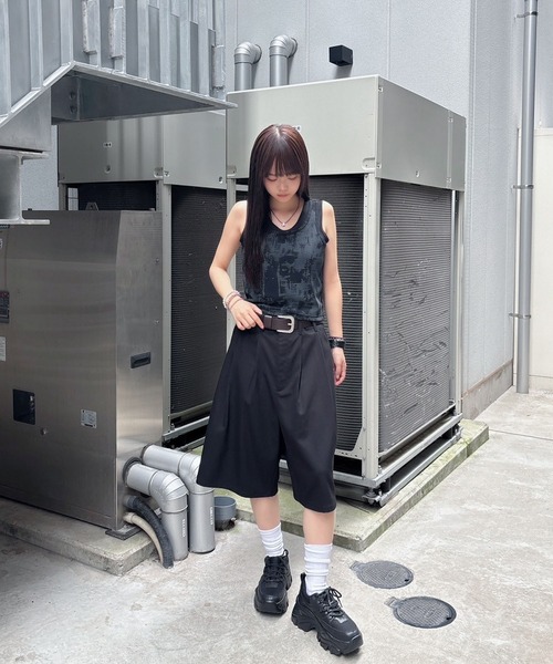 ENVYM(アンビー)の「アンサンブルライクタンクトップ(タンクトップ・レディース・カーキ/ブラック/ホワイト・FREE)」の19枚目の写真