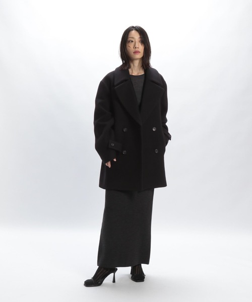 STERNBERG(スタンバーグ)の「100'sウールビッグダブルジャケット(ピーコート・レディース・ブラック・MEDIUM/LARGE)」の22枚目の写真