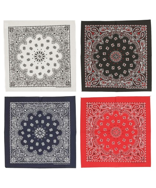 HAV-A-HANK(ハバハンク )の「HAV-A-HANK ハバハンク ペイズリー バンダナ 4枚セット(バンダナ/スカーフ・メンズ・その他1/ブラック/ホワイト/ネイビー/レッド/その他2/ブラック×レッド/その他3・FREE)」の7枚目の写真