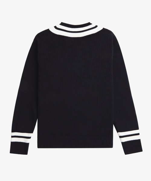 FRED PERRY（フレッドペリー）の「Striped Trim V-Neck Jumper