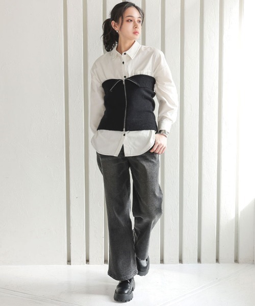 DONOBAN（ドノバン）の「あったか裏起毛ストレートデニム（デニムパンツ・レディース・ブラック・S-Short/S-Long/M-Short/M-Long/L-Short/L-Long）」の20枚目の写真