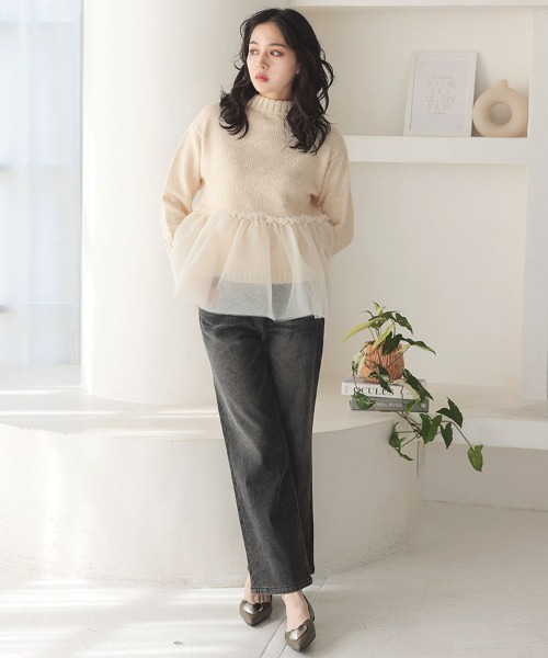 DONOBAN（ドノバン）の「あったか裏起毛ストレートデニム（デニムパンツ・レディース・ブラック・S-Short/S-Long/M-Short/M-Long/L-Short/L-Long）」の15枚目の写真