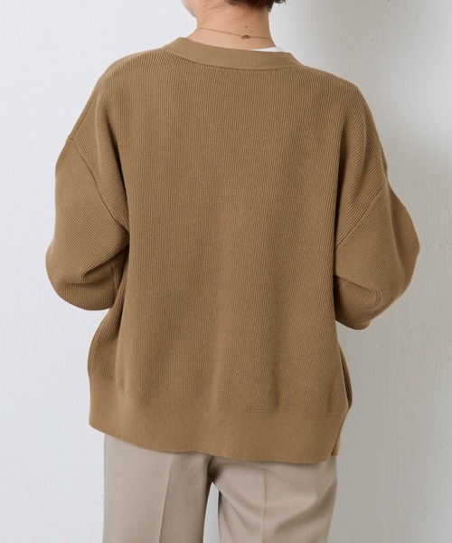 COLLAGE GALLARDAGALANTE（コラージュガリャルダガランテ）の「メタル釦カーディガン（カーディガン/ボレロ・レディース・ベージュ/ネイビー/オレンジ・FREE）」の7枚目の写真