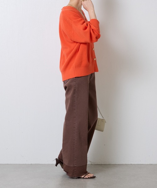 COLLAGE GALLARDAGALANTE（コラージュガリャルダガランテ）の「メタル釦カーディガン（カーディガン/ボレロ・レディース・ベージュ/ネイビー/オレンジ・FREE）」の17枚目の写真